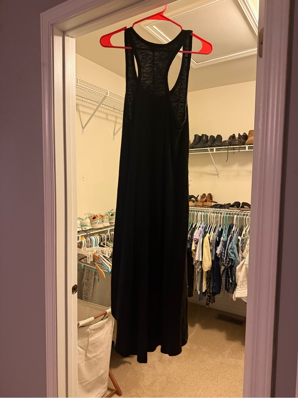 J. Crew Black Racerback Maxi Dress